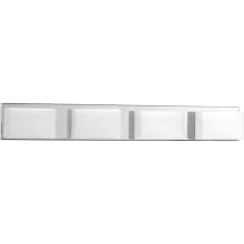 Ace LED 4 Light 5" Tall ADA Compliant Vanity Light with Etched Glass Shades