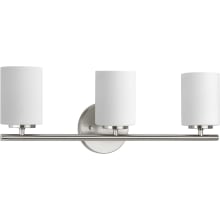 Replay 3 Light 22" Wide Bathroom Vanity Light with Etched Glass Shades