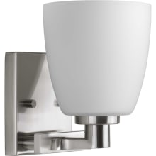 Fleet 7" Tall Single Light Bathroom Sconce with Etched Glass Shade