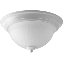 LED Flush Mount Ceiling Fixture with Etched White Glass - 14" Wide