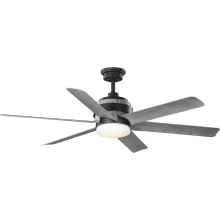 Kaysville 56" DC Motor Indoor Ceiling Fan with LED Light Kit and Remote Control