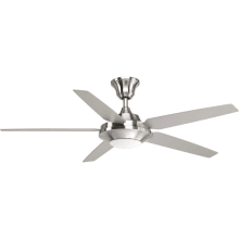 Signature Plus II 54" 5 Blade Integrated LED Indoor Ceiling Fan with White Opal Shade