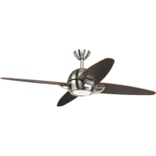 Soar 54" 4 Blade Integrated LED Indoor Ceiling Fan with White Opal Shade