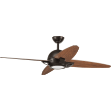Soar 54" 4 Blade Integrated LED Indoor Ceiling Fan with White Opal Shade
