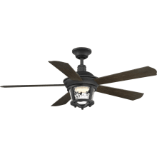 Smyrna 52" 5 Blade LED Indoor / Outdoor AC Induction Ceiling Fan with Light Kit and Wall Control