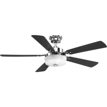 Tempt 54" 5 Blade Indoor Ceiling Fan with Integrated LED Light Kit and Remote Control