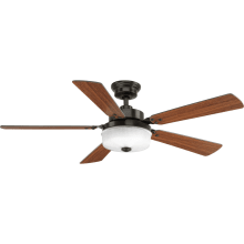 Tempt 54" 5 Blade Indoor Ceiling Fan with Integrated LED Light Kit and Remote Control