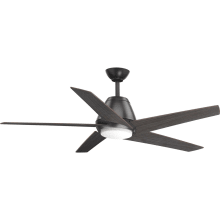 Gust 54" 5 Blade Indoor Ceiling Fan with Integrated LED Light Kit and Remote Control