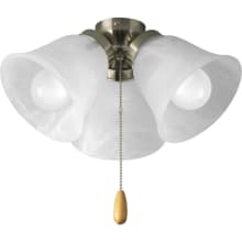 3 Light 13-5/8" Wide Medium (E26) Ceiling Fan Light Kit