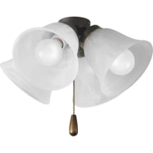 4 Light 13-3/4" Wide Medium (E26) Ceiling Fan Light Kit