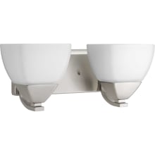 Appeal 15" Wide 2 Light Vanity Light with Squared Bowl Shades