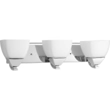 Appeal 24" Wide 3 Light Vanity Light with Squared Bowl Shades