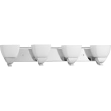 Appeal 34" Wide 4 Light Vanity Light with Squared Bowl Shades