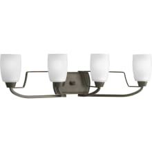 Wisten Four-Light Bathroom Fixture with Etched Glass Shades