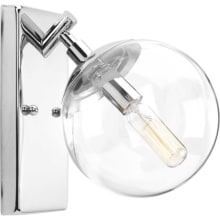 Mod Single Light 6" Bathroom Sconce with Clear Shade