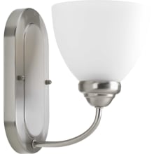 Heart Single-Light Bathroom Sconce with Etched Opal Glass Shade