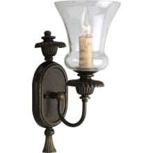 Fiorentino 1 Light 15" Tall Wall Sconce with Clear Seeded Glass Shade