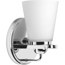 Flight Single Light 6-1/8" Wide Bathroom Sconce with White Glass Shade