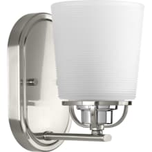 West Village Single Light 5-1/8" Wide Bathroom Sconce with White Glass Shade