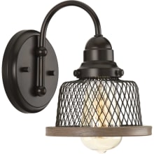 Tilley Single Light 6-3/8" Wide Bathroom Sconce with Metal Mesh Shade
