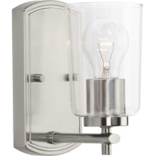 Adley Single Light 8" Tall Bathroom Sconce with Clear Glass Shades