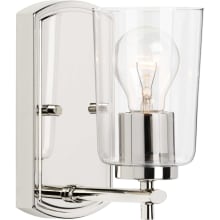 Adley Single Light 8" Tall Bathroom Sconce with Clear Glass Shades