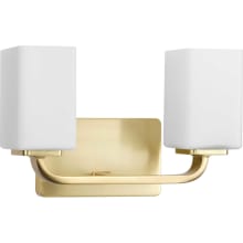 Cowan 2 Light 14" Wide Bathroom Vanity Light with Frosted Glass Shades