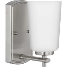 Adley Single Light 8" Tall Bathroom Sconce with Etched Opal Glass Shades
