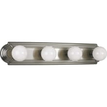 Broadway Four Light Vanity Strip with Embossed Backplate