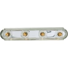 Broadway Four Light Vanity Strip with Embossed Backplate