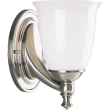 Victorian 1 Light Wall Sconce with Opal Glass Shades with Triplex Opal Glass Shades - 9" Tall