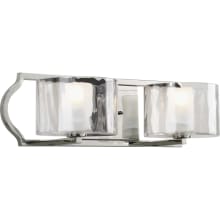 Caress 2 Light 19" Wide Bathroom Vanity Light with Water Glass Shades