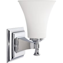 Fairfield Single-Light Bathroom Sconce with Conical Etched Opal Glass Shade