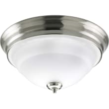 Torino 14-5/8" Two-Light Flush Mount Ceiling Fixture with Etched Glass Bowl Shade