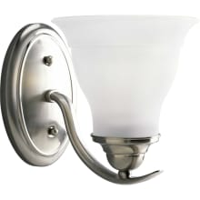 Trinity Single-Light Bathroom Sconce with Etched Glass Shade