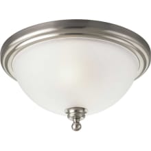 Madison 15-3/4" Single-Light Flush Mount Ceiling Fixture with White Etched Glass Shade