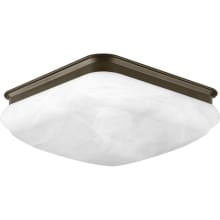 LED Square Glass FM Light 11-3/8" Wide Integrated LED Flush Mount Ceiling Fixture with Random Swirl Glass Shade
