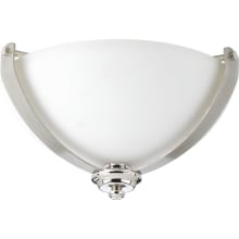 Noma 2 Light 15" Wide Flush Mount Ceiling Fixture with Etched Glass Bowl