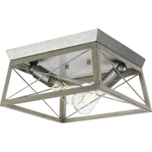 Briarwood 2 Light 12" Wide Outdoor Flush Mount Ceiling Fixture