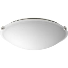 LED Dome Single Light 16" Wide Integrated LED Flush Mount Bowl Ceiling Fixture with Etched Linen Shade