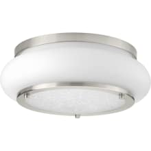 Opal-Linen LED 12" Wide Integrated LED Flush Mount Ceiling Fixture
