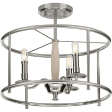 Durrell 3 Light 16" Wide Semi-Flush Drum Ceiling Fixture or Pendant