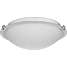 Linen Dome 2 Light 12" Wide Flush Mount Bowl Ceiling Fixture with Frosted Glass Shade