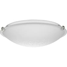 Linen Dome 3 Light 16" Wide Flush Mount Bowl Ceiling Fixture with Frosted Glass Shade