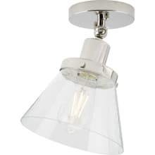 Hinton 8" Wide Adjustable Ceiling Fixture with Seeded Glass Shade