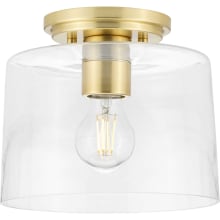 Adley 9" Wide Semi-Flush Bowl Ceiling Fixture with Clear Glass Shade
