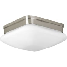 Appeal 2 Light Flush Mount Ceiling Fixture with Etched Opal Glass Shade - 9" Wide