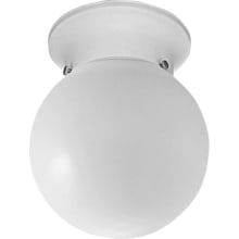 Glass Globes Series 6" Single-Light Flush Mount Ceiling Fixture with White Glass Shade