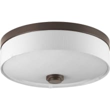 Weaver 1 Light LED Flush Mount Ceiling Fixture with Fabric Drum Shade