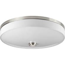 Weaver 2 Light LED Flush Mount Ceiling Fixture with Fabric Drum Shade